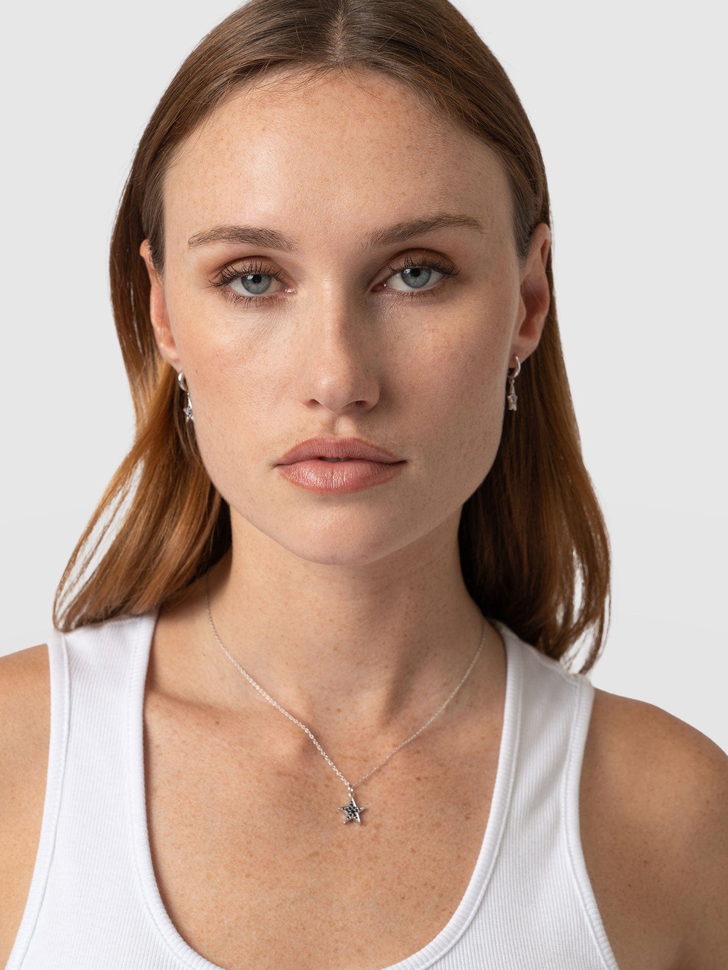 Astral Star Necklace Silver/Black - Women's Jewellery | Saint + Sofia® EU